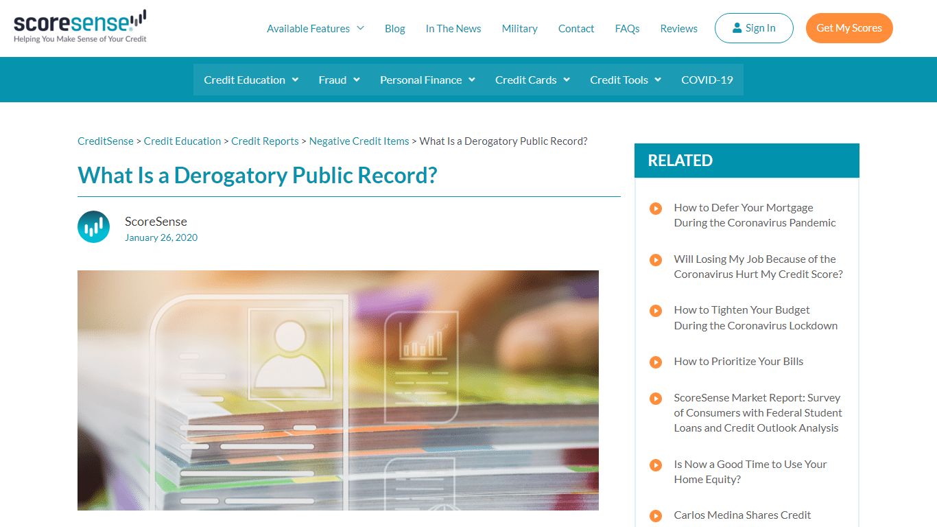 What Is a Derogatory Public Record? - ScoreSense